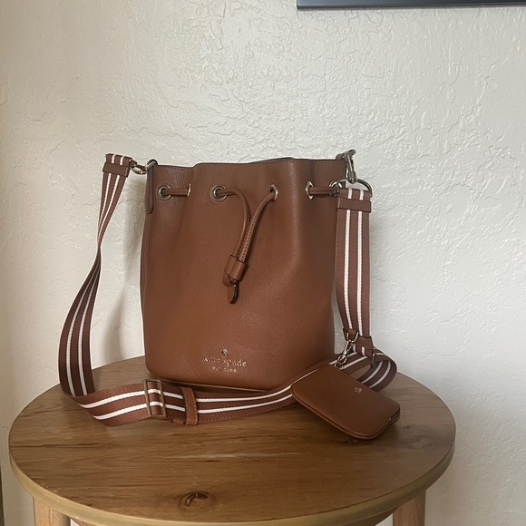 Kate Spade Brown Crossbody Bucket Bag - Picture 2 of 6